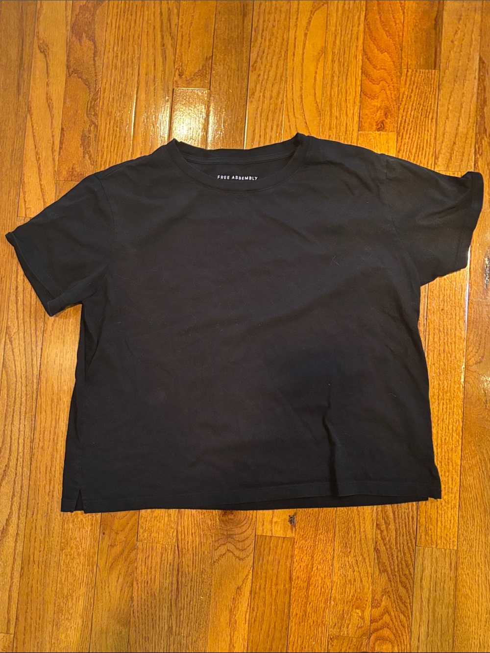Free Assembly Black  Boxy Tee